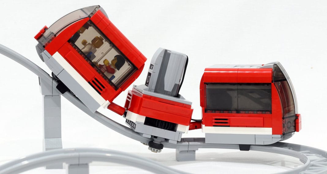 Lego Eisenbahn TRAIN Halterung mit Magnet 2x2 in ROT 