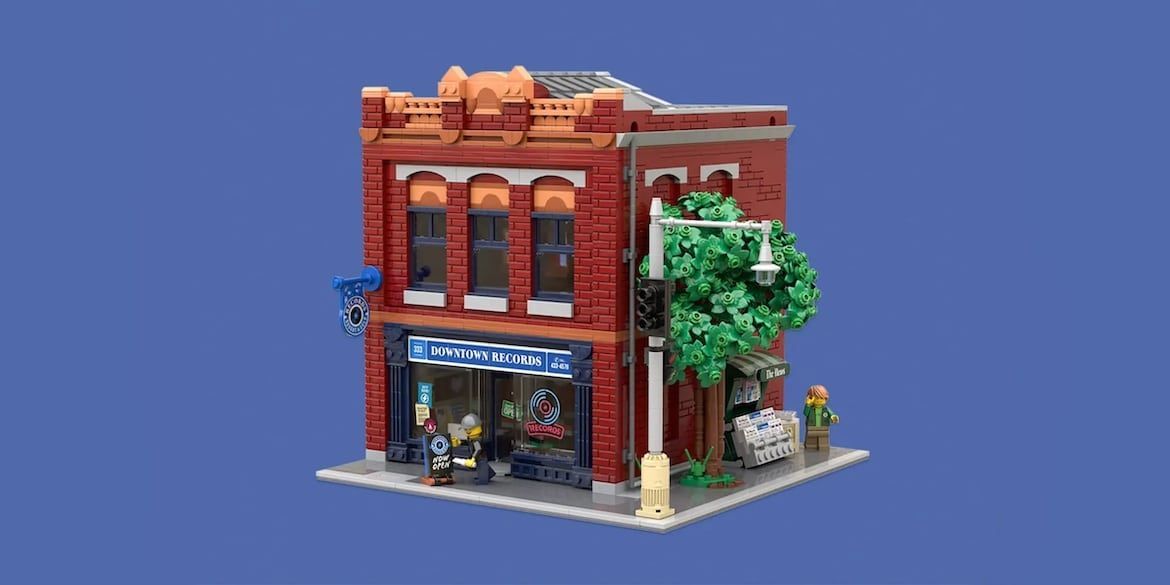 LEGO Ideas Modular Record Store Downtown Records
